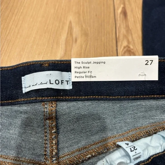 LOFT ‘The Sculpt’ High Rise Dark Blue Jeans - Picture 4 of 7